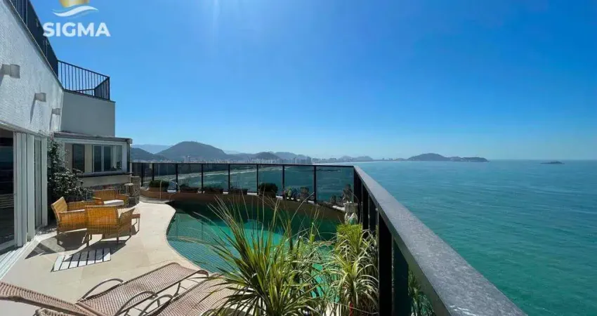 Cobertura com 4 dormitórios à venda, 365 m² por r$ 10.000.000,00 - jardim astúrias - guarujá/sp