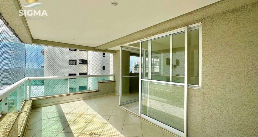 Vista mar - Apartamento à venda com 3 suítes - Condomínio com lazer - 2 vagas - Jardim Astúrias - Guarujá/SP