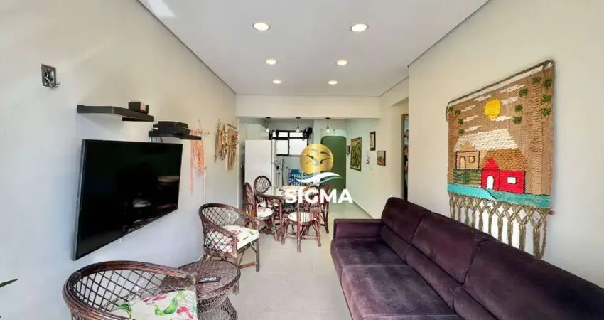 Apartamento com 2 dormitórios à venda, 75 m² por R$ 600.000,00 - Praia do Tombo - Guarujá/SP