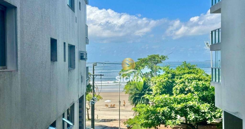 FRENTE MAR - Apartamento com 2 dormitórios à venda na Praia das Pitangueiras - Guarujá/SP.
