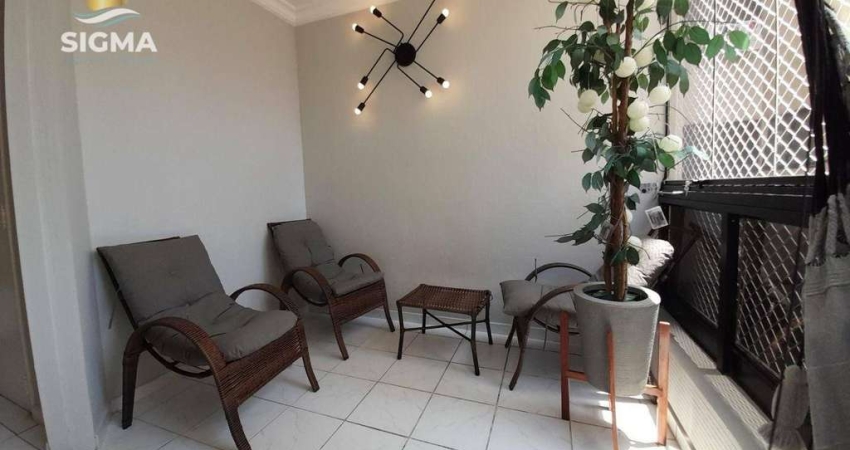 Apartamento com 2 dormitórios à venda, 92 m² por R$ 600.000 - Pitangueiras - Guarujá/SP.