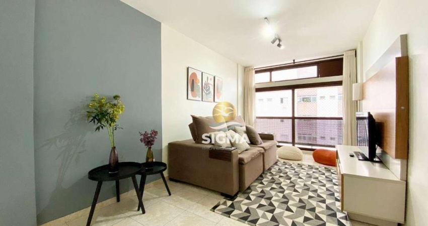 Apartamento com 3 dormitórios à venda, 90 m² por R$ 480.000 - Pitangueiras - Guarujá/SP.