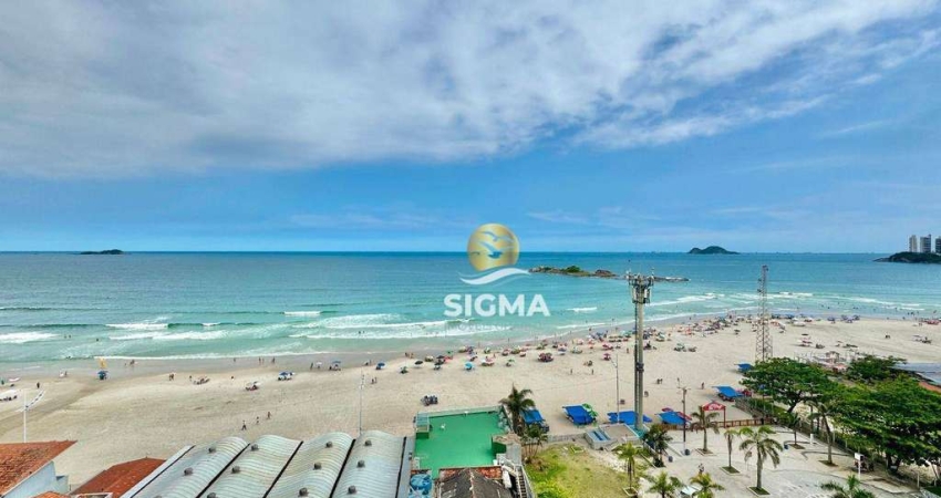 FRENTE MAR - Apartamento com 4 quartos à venda na Praia das Pitangueiras - Guarujá/SP.