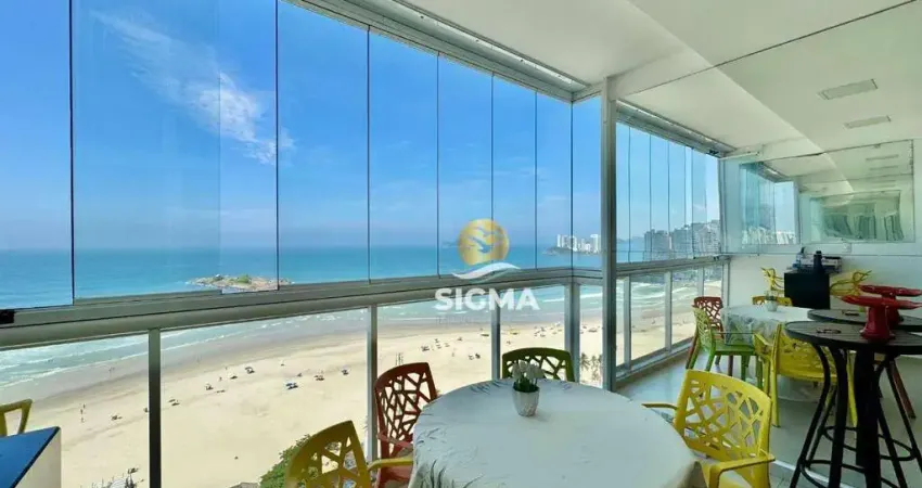 Apartamento com 4 dormitórios Sendo 2 Suítes  à venda, 180 m² por R$ 1.850.000 - Pitangueiras - Guarujá/SP.