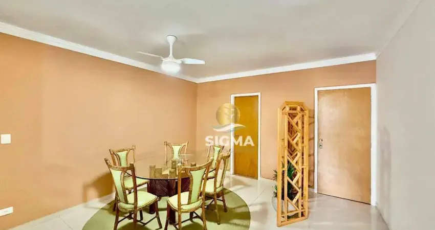 Apartamento com 3 dormitórios sendo 1 suíte à venda, 120 m² por R$ 620.000 - Pitangueiras - Guarujá/SP.