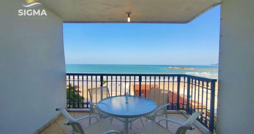 FRENTE MAR - Apartamento com 4 dormitórios à venda na Praia das Pitangueiras, Guarujá/SP.