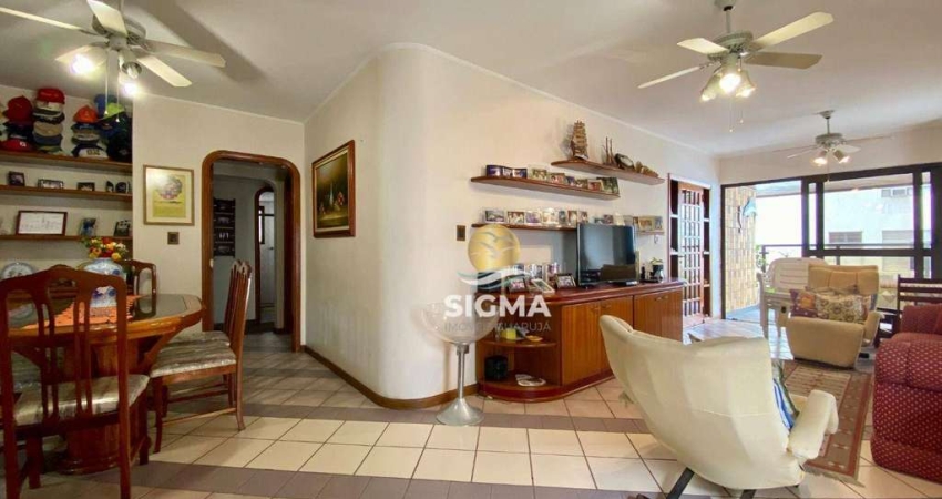 Apartamento com 3 quartos sendo 1 suíte à venda, 140 m² por R$ 735.000 - Pitangueiras - Guarujá/SP.