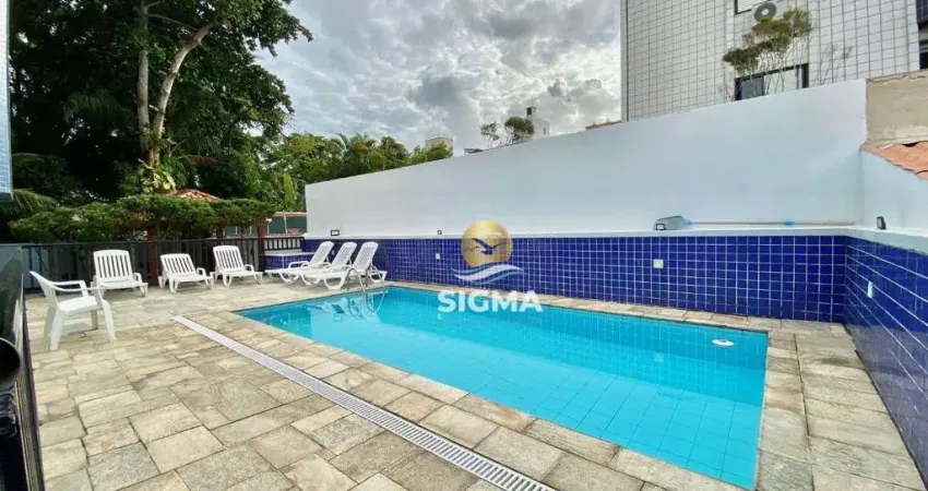 Apartamento com 1 dormitório à venda, 55 m² por R$ 360.000 - Tombo - Guarujá/SP.