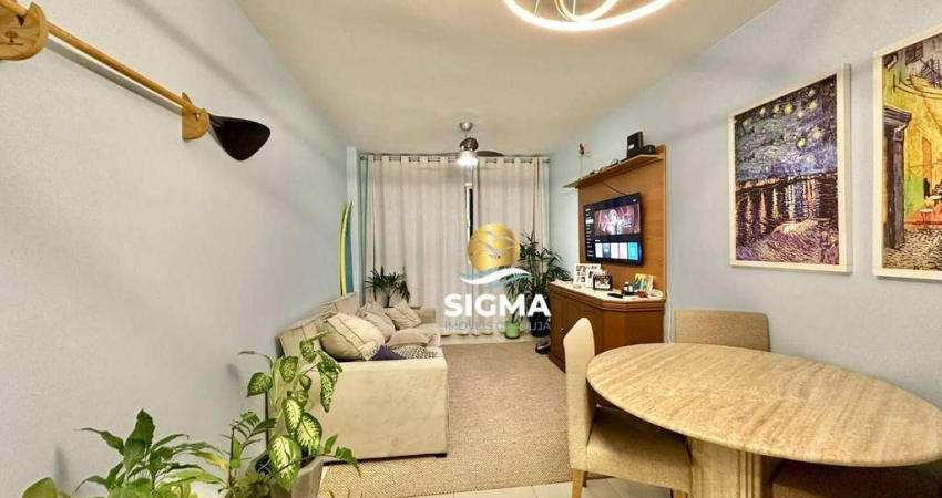 Apartamento com 2 dormitórios, 75 m² - venda por R$ 440.000 ou aluguel por R$ 3.700/ano - Pitangueiras - Guarujá/SP.