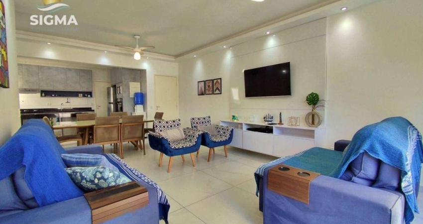 Apartamento com 3 dormitórios sendo 1 suíte  à venda, 110 m² por R$ 850.000 - Pitangueiras - Guarujá/SP