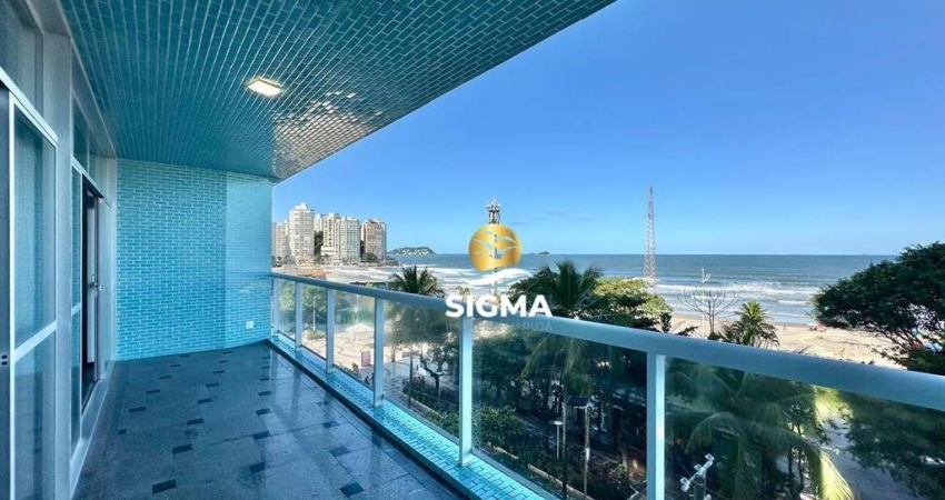 FRENTE MAR - Apartamento com 4 dormitórios 3 Suítes à venda, 180 m² por R$ 1.150.000 - Pitangueiras - Guarujá/SP.