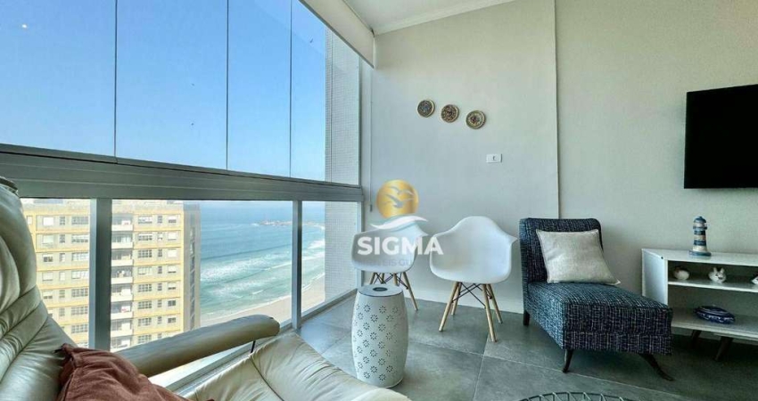 Apartamento com 2 dormitórios sendo 1 suite  à venda, 98 m² por R$ 850.000 - Pitangueiras - Guarujá/SP