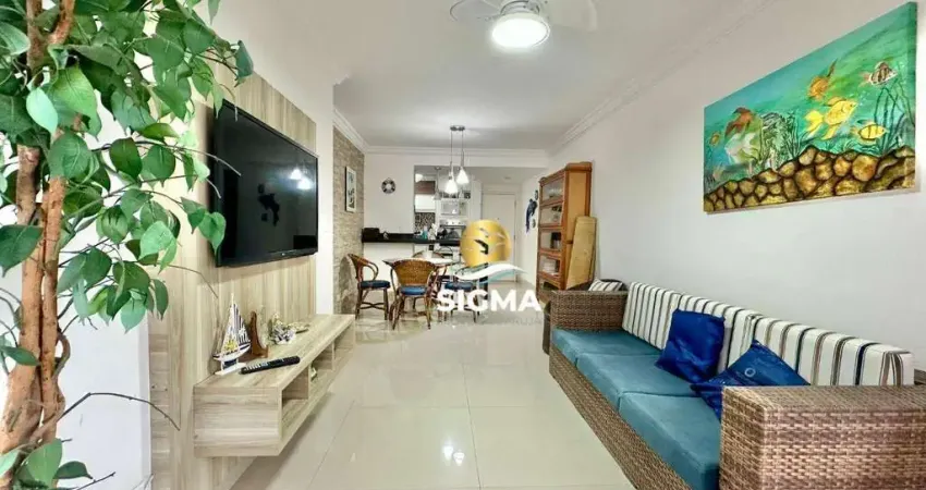 Apartamento com 2 dormitórios  sendo 1 suíte à venda, 70 m² por R$ 850.000 - Tombo - Guarujá/SP