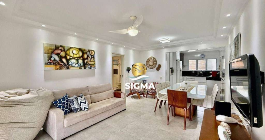 Apartamento com 3 dormitórios sendo 2 suítes à venda, 135 m² por R$ 750.000 - Pitangueiras - Guarujá/SP.