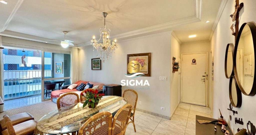 Apartamento com 3 dormitórios à venda, 100 m² por R$ 580.000,00 - Pitangueiras - Guarujá/SP