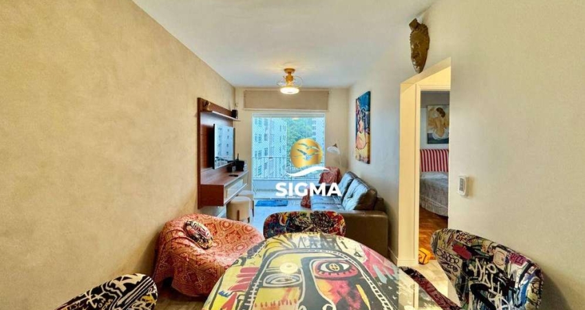 Apartamento com 2 dormitórios à venda, 80 m² por R$ 440.000 - Pitangueiras - Guarujá/SP.