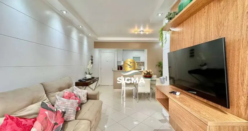 Apartamento com 3 quartos sendo 1 suíte à venda, 90 m² por R$ 695.000 - Pitangueiras - Guarujá/SP.