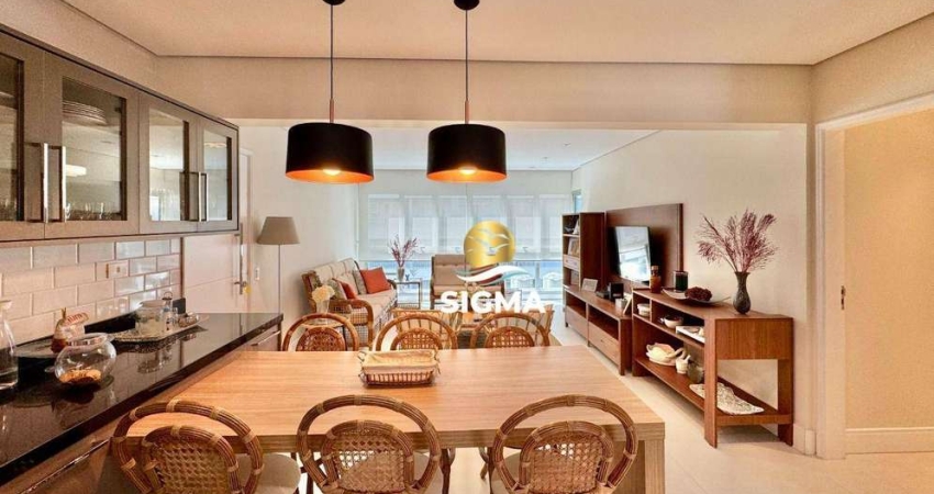 Apartamento com 3 quartos sendo 2 suítes à venda, 100 m² por R$ 1.200.000 - Pitangueiras - Guarujá/SP.