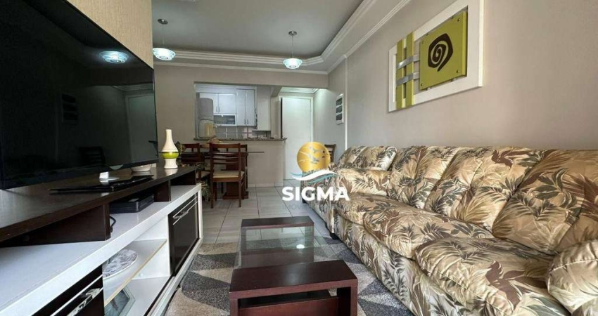 Apartamento com 3 dormitórios sendo 1 suíte à venda, 90 m² por R$ 680.000 - Pitangueiras - Guarujá/SP.