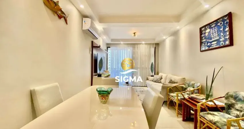 Apartamento com 2 quartos sendo 1 suíte à venda, 100 m² por r$ 640.000 - pitangueiras - guarujá/sp.