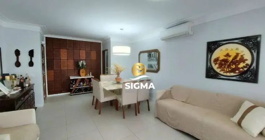 Apartamento com 4 dormitórios à venda, 135 m² por r$ 650.000,00 - enseada - guarujá/sp