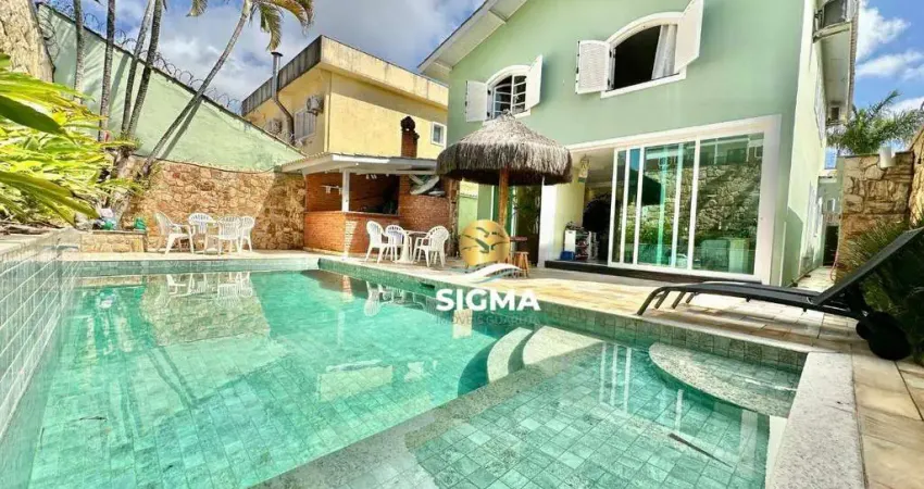 Casa com 3 dormitórios sendo 1 suíte à venda, 364 m² por r$ 1.276.000 - enseada - guarujá/sp