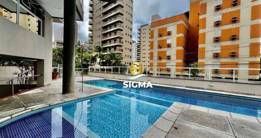 Apartamento com 3 dormitórios sendo 1 suíte à venda, 118 m² por r$ 830.000 - enseada - guarujá/sp.