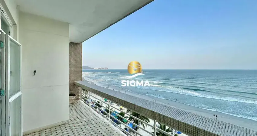 Frente mar - apartamento com 2 quartos sendo 1 suíte à venda, 150 m² por r$ 950.000 - pitangueiras - guarujá/sp.