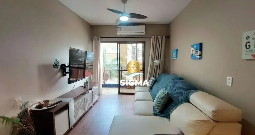 Apartamento com 3 dormitórios (1 suíte) à venda - enseada -  guarujá/sp