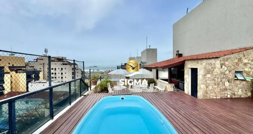 Cobertura com 4 dormitórios sendo 1 suítes à venda, 250 m² por r$ 1.700.000 - enseada - guarujá/sp
