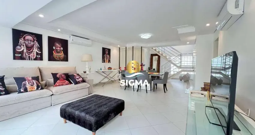 Cobertura com 3 dormitórios à venda, 256 m² por r$ 2.500.000,00 - enseada - guarujá/sp