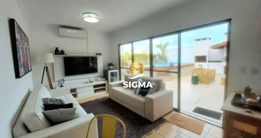 Cobertura com 3 quartos sendo 1 suíte à venda, 163 m² por r$ 800.000 - enseada - guarujá/sp.