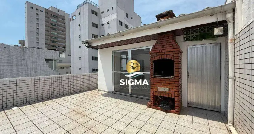 Cobertura com 4 dormitórios sendo 1 suite à venda, 200 m² por r$ 650.000 - tombo - guarujá/sp