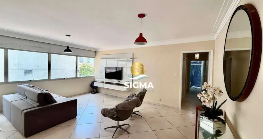 Apartamento com 3 quartos sendo 1 suíte à venda, 100 m² por r$ 610.000 - tombo - guarujá/sp.
