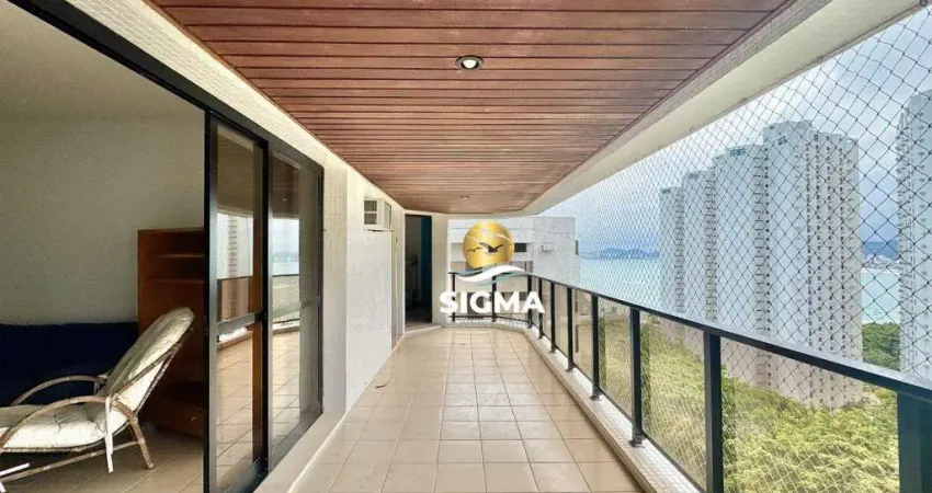 Apartamento com 3 dormitórios sendo 2 suítes  à venda, 131 m² por r$ 850.000 - enseada - guarujá/sp