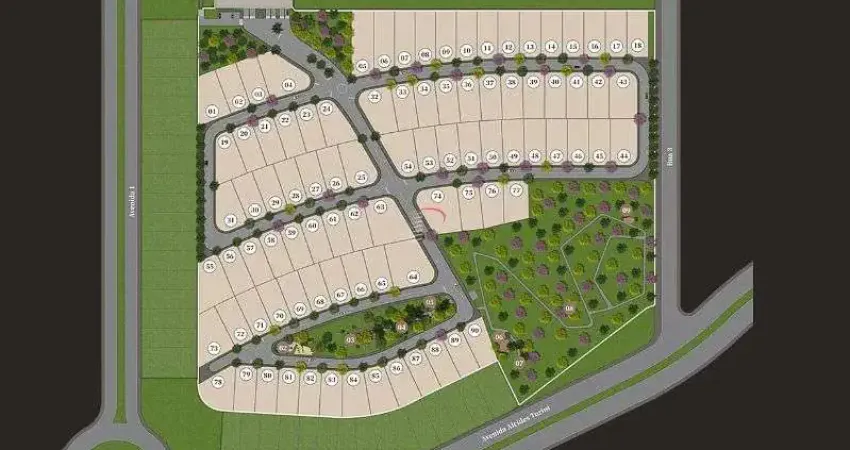 Condomínio Parque das Artes -  *DIREITOS* Terreno à venda com 504m² -  Recanto do Salto, Londrina,