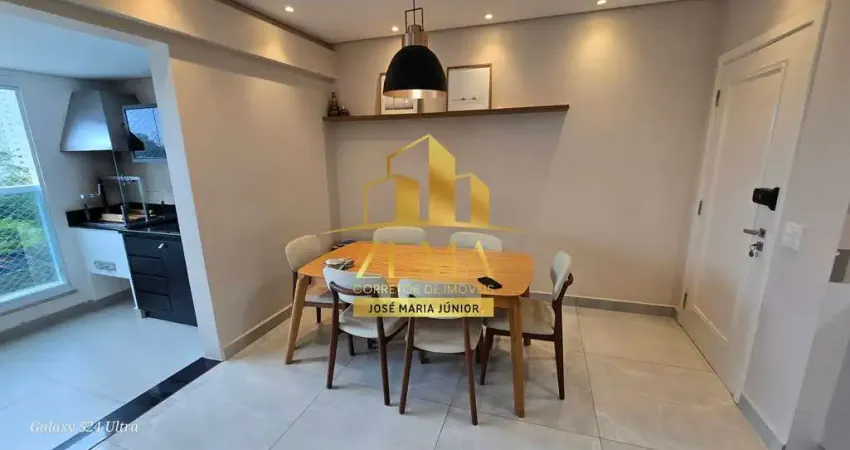 Apartamento 90m2, 03 dorms, mobiliado, ar cond., 02 vagas, cond. completo