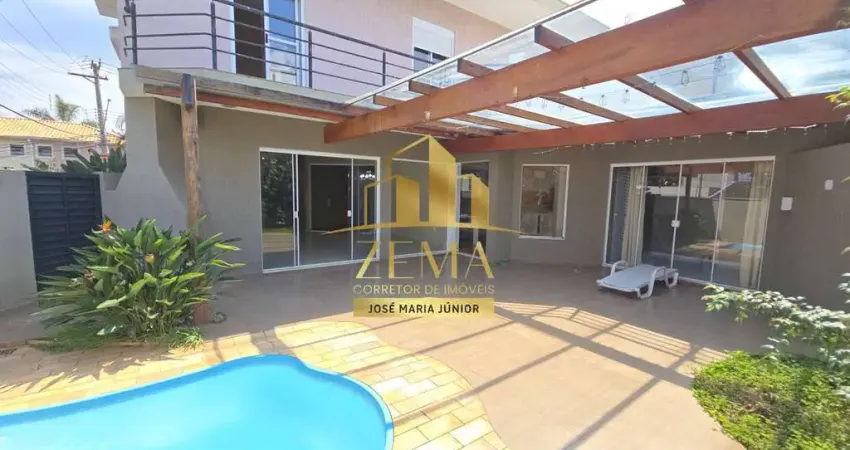Sobrado alto padrão, esquina, 04 dorm, piscina, gourmet, 281m2, planejados