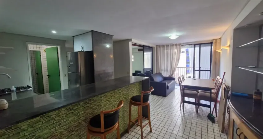 Alugo - apartamento no pina | 62m² | 2 quartos | varanda | 50m da praia | lazer