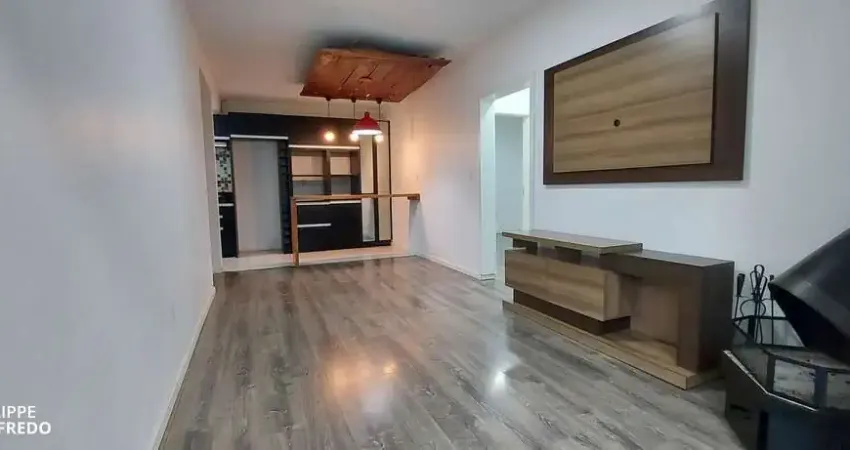 Apartamento 2 dorm, semimobiliado, 1 vaga, centro de dois irmãos. sem taxa de co