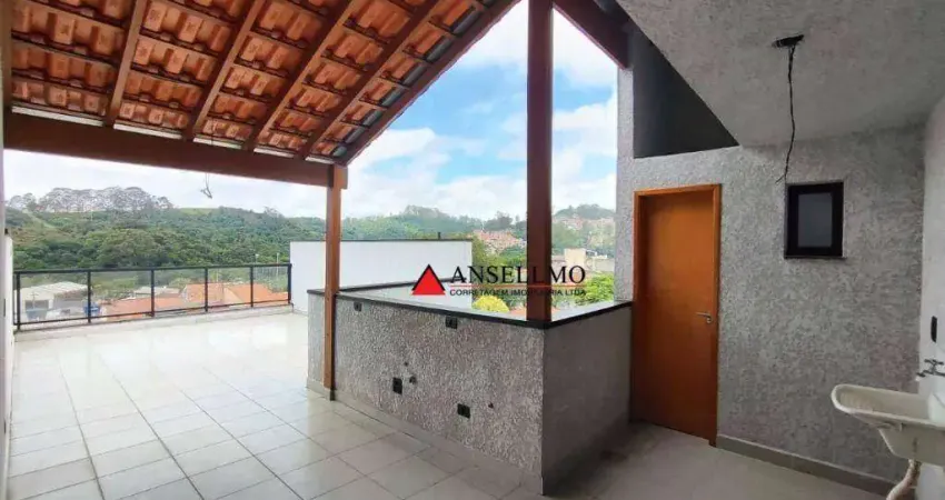 Cobertura com 2 dormitórios à venda, 106 m² por r$ 455.000,00 - jardim silvana - santo andré/sp