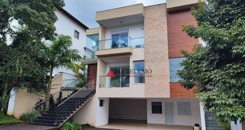 Sobrado alto padrão com 4 dormitórios para alugar, 475 m² por r$ 18.390/mês - swiss park - são bernardo do campo/sp