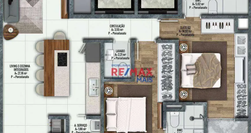 Apartamento à venda na Rua Wilson Belber, 88, Centro, Porto Belo