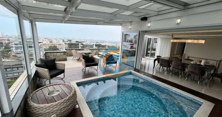 Cobertura com 3 dormitórios para alugar, 313 m² no  batel - curitiba/pr