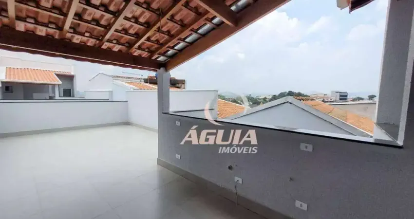 Cobertura com 2 dormitórios à venda, 52 m²+52m² por r$399.000 - vila helena - santo andré/sp