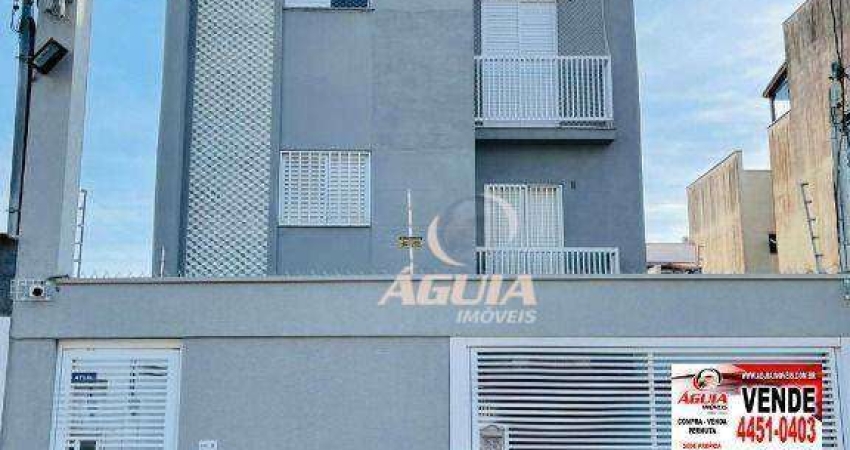 Cobertura com 3 dormitórios à venda, 44 m²+ 44 m²  por R$ 426.000 - Vila Tibiriçá - Santo André/SP