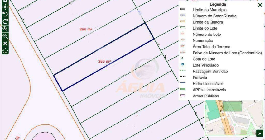 Terreno à venda, 280 m² por R$ 585.000,00 - Vila América - Santo André/SP