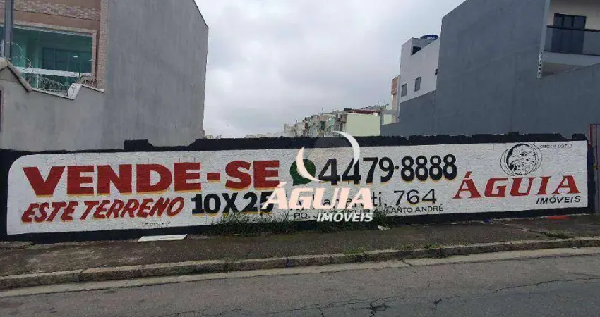 Terreno à venda, 250 m² por r$ 480.000,00 - vila humaitá - santo andré/sp