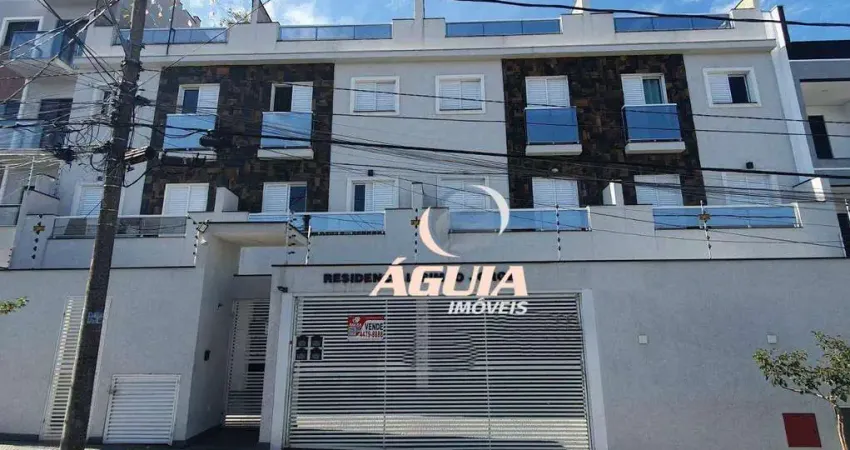Cobertura Porteira Fechada, à venda, 45 m² + 45 m² por R$ 692.000 - Campestre - Santo André/SP