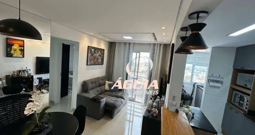 Apartamento com 2 dormitórios à venda, 50 m² por r$ 383.000 - parque industriário - santo andré/sp